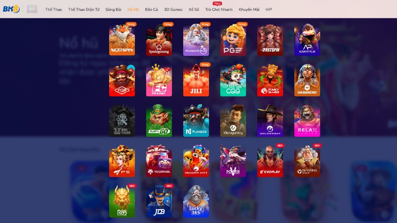 6 nhà cung cấp slot game hot nhất tại nhà cái