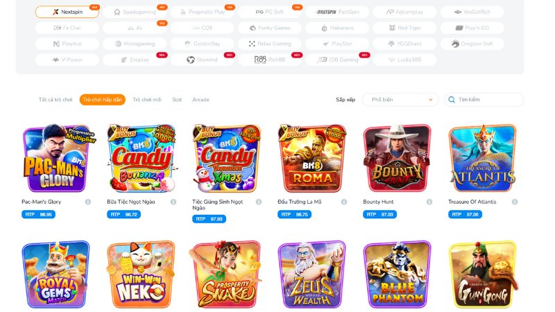 Tổng quan về danh mục game slot BK8